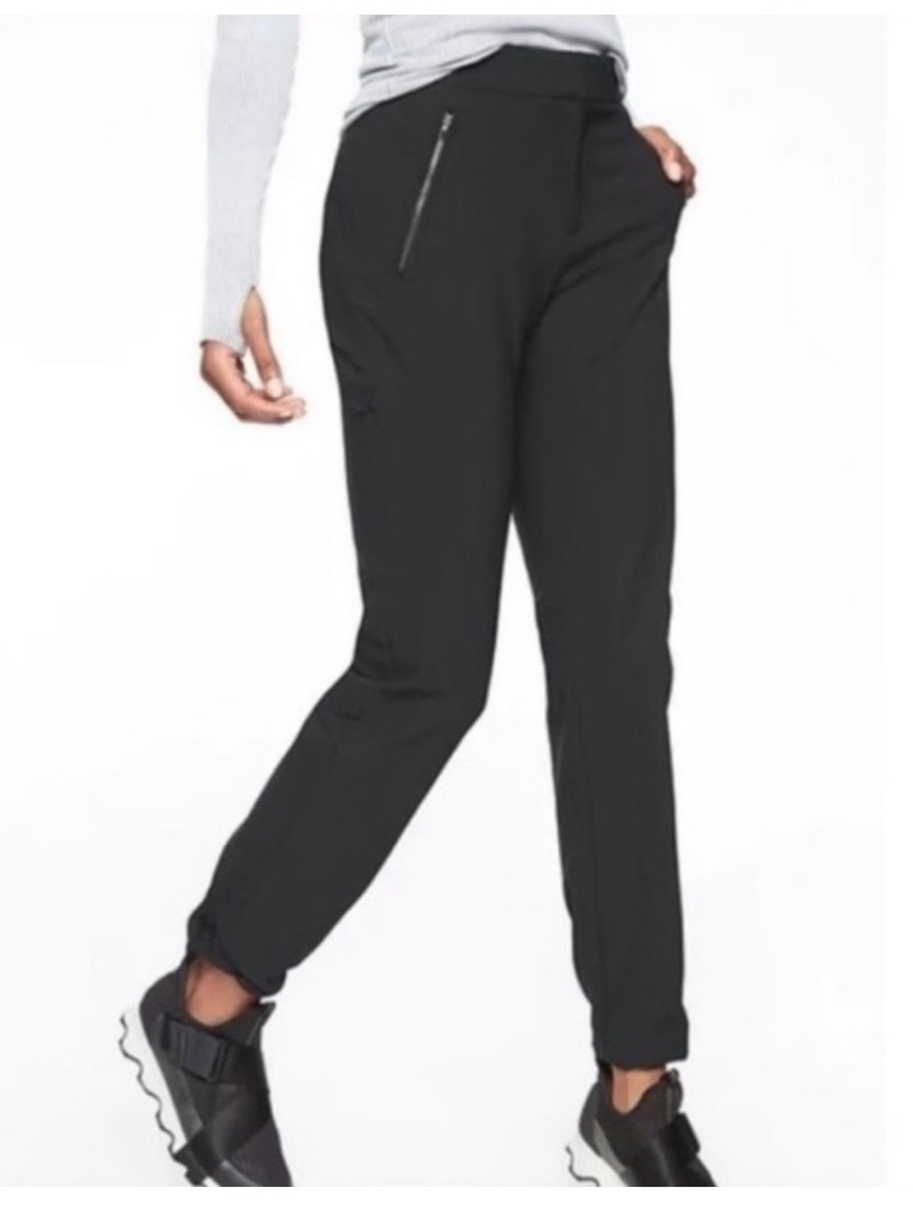 ATHLETA Wander Straight Pant Black Size 10.